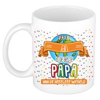 Naam mok papa Ian - wit - de beste - keramiek - 300 ml - Vaderdag/verjaardag