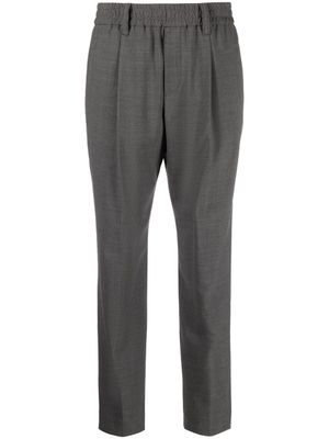 Brunello Cucinelli pantalon fuselé à taille élastiquée - Gris
