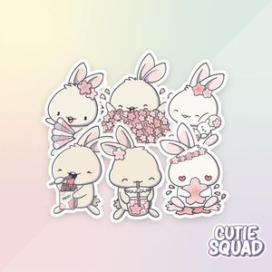 CutieSquad Stickerset - Sakura Bunnies