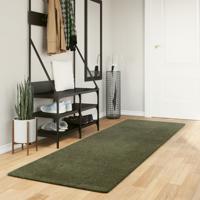 VidaXL Vloerkleed huarte laagpolig zacht wasbaar 80x250 cm bosgroen