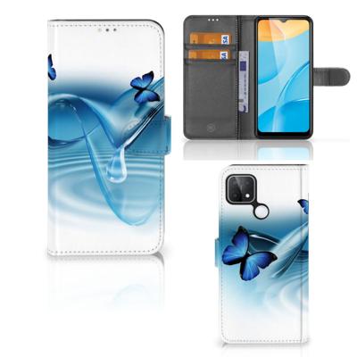 OPPO A15 | Telefoonhoesje | Met pasjeshouder | Vlinders