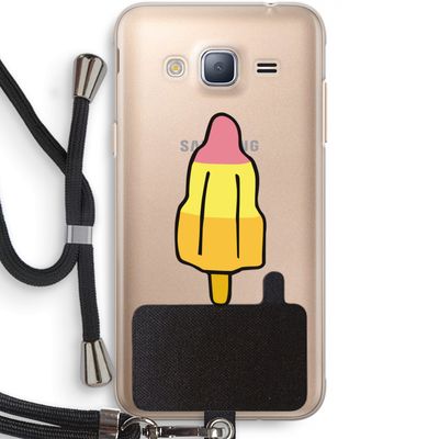 Raketijsje: Samsung Galaxy J3 (2016) Transparant Hoesje met koord