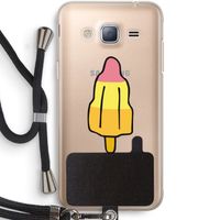 Raketijsje: Samsung Galaxy J3 (2016) Transparant Hoesje met koord