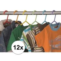 Kledinghangers voor kinderkleding - 12x stuks - plastic - 28 cm - klerenhangers