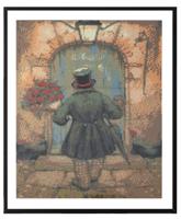 Grafix diamond painting anton pieck man met rozen 40x50cm