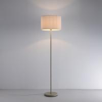 Staande lamp Selyra lino bianco l - E27-fitting - IP20 voor binnen - Linnen kap - Metaal frame - Wit