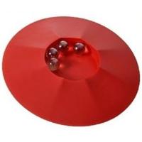 Knikkerpot van kunststof - 17 cm - rood - met knikkers - voor binnen en buiten Knikkerpot van kunststof - 17 cm - rood - met knikkers - voor binnen en buiten