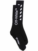 Off-White chaussettes mi-mollet à rayures Diag - Noir - thumbnail