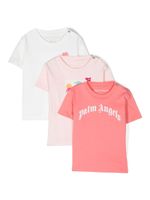Palm Angels Kids lot de trois t-shirts à manches courtes - Rose