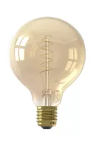 Calex Globe Led Lamp Glassfiber 4W dimbaar Ø95mm - Goud - thumbnail