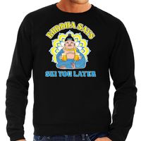 Apres ski sweater voor heren - Buddha says ski you later - zwart - apresski/wintersport