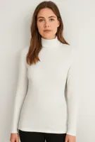 Thermo Col dames shirt lange mouw - Rib - Thermisch ondershirt met hoge hals