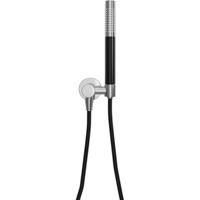 Wiesbaden UniMatch - Handdoucheset met Staafhanddouche - 1 stand - Doucheslang en Wandaansluitbocht - Chroom/Mat Zwart