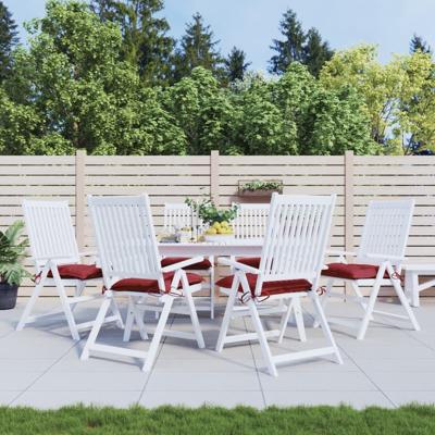 VidaXL Stoelkussens 6 st 40x40x7 cm oxford stof wijnrood