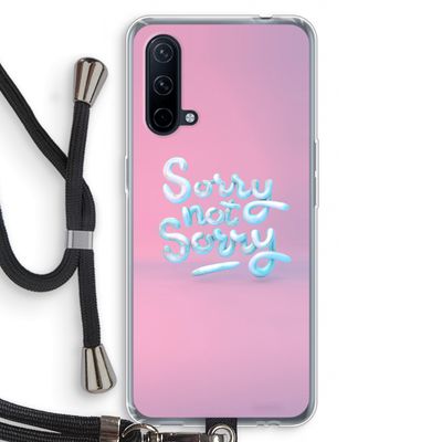 Sorry not sorry: OnePlus Nord CE 5G Transparant Hoesje met koord