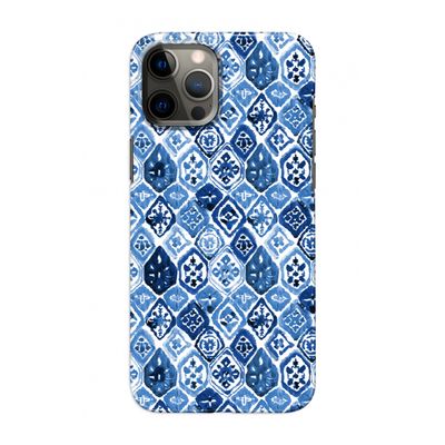 Blauw motief: Volledig geprint iPhone 12 Pro Hoesje