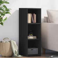 Dressoir 30x41x93 cm bewerkt hout zwart - thumbnail