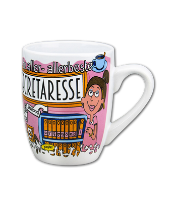 Cartoonmok voor de aller- allerbeste secretaresse
