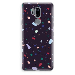 Dark Rounded Terrazzo: LG G7 Thinq Transparant Hoesje