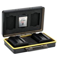 JJC BC-3XQD3 multifunctionele batterij case voor 2 accu's en 3 XQD geheugenkaarten