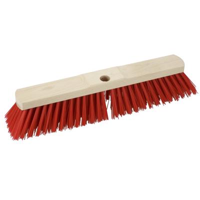 Buemag Straatbezem - rood - elaston haren/hout - 40 cm - buitenvegen