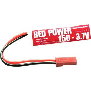 Red Power LiPo accupack 3.7 V 150 mAh Softcase JST