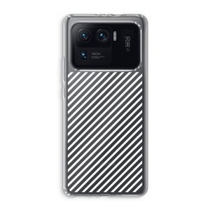 Strepen zwart-wit: Xiaomi Mi 11 Ultra Transparant Hoesje