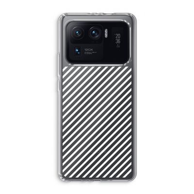 Strepen zwart-wit: Xiaomi Mi 11 Ultra Transparant Hoesje