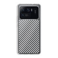 Strepen zwart-wit: Xiaomi Mi 11 Ultra Transparant Hoesje