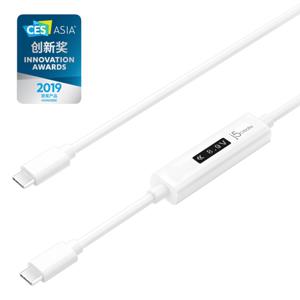 j5create JUCP14-N USB-C™ 2.0 naar USB-C™ Kabel Met OLED Dynamic Power Meter