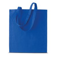 Basic katoenen schoudertasje in het kobalt blauw 38 x 42 cm