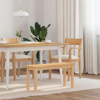 Bank 90 cm massief hout rubber