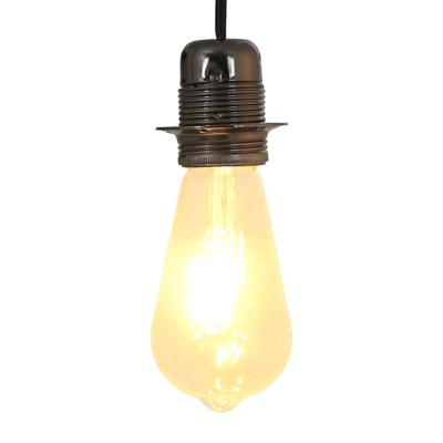 Lamphouders 2 st glanzend zwart E27