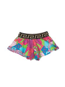 Versace Kids short à motif abstrait - Bleu