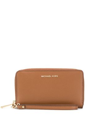 Michael Michael Kors grand portefeuille pour smartphone - Marron