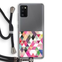 Gekleurde driehoekjes: Samsung Galaxy A41 Transparant Hoesje met koord