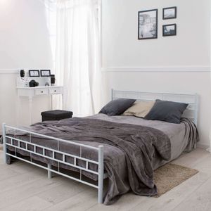 Bedframe metalen bed frame met lattenbodem 200*140 cm 401721
