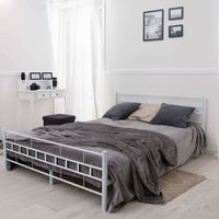 Bedframe metalen bed frame met lattenbodem 200*140 cm 401721 - thumbnail