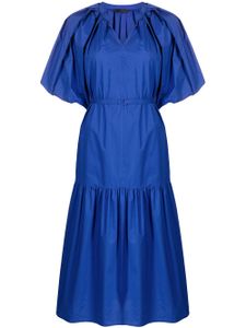 Juun.J robe-chemise mi-longue à manches bouffantes - Bleu