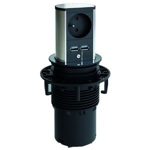ELEVATOR 1x power socket outlet 2x USB Charger (928.017) Stekkerdoos