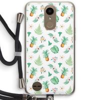 Ananas bladeren: LG K10 (2017) Transparant Hoesje met koord
