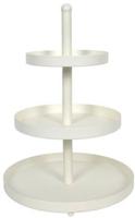 Cookinglife Etagère metaal wit ø 20, 25 & 30 cm - 3-laags - 55 cm hoog