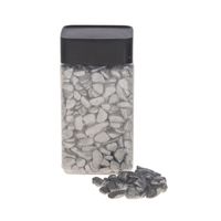 Decoratie/hobby stenen/kiezels zilver 600 gram   - - thumbnail