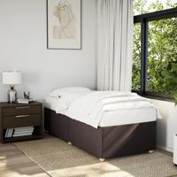 Bedframe zonder matras 80x200 cm stof donkerbruin