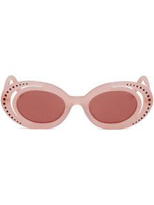 Marni lunettes de soleil ovales Zion Canyon - Rose