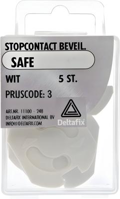 Stopkontakt beveiliger wit 5st - Deltafix