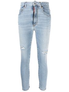 DSQUARED2 jean skinny à effet usé - Bleu