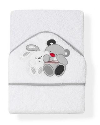 Interbaby badcape Vriendjes junior 100 cm katoen