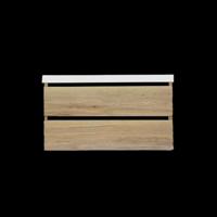 Onderkast Sanilux Trendline Met Greeplijst Mat Zwart 120x47x52 cm Naturel Oak Sanilux Onderkast Sanilux Trendline Met Greeplijst Mat Zwart 120x47x52 cm Naturel Oak Sanilux