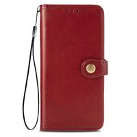 iPhone XS hoesje - Bookcase - Pasjeshouder - Portemonnee - Kunstleer - Rood - thumbnail